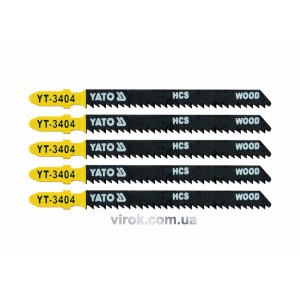 Полотно для електролобзика(дерево) YATO : 10TPI, L= 100 мм. Уп. 5 Шт. [50/250]