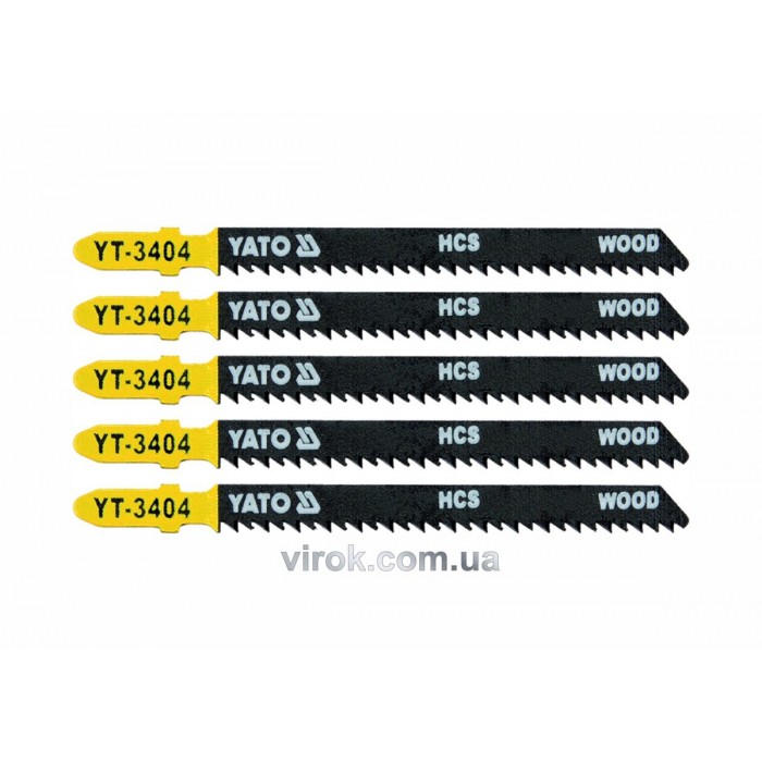 Полотно для електролобзика(дерево) YATO : 10TPI, L= 100 мм. Уп. 5 Шт. [50/250]