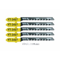 Полотно для електролобзика(дерево) YATO : 13TPI, L= 75 мм. Уп. 5 Шт. [50/250]