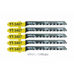 Полотно для електролобзика(дерево) YATO : 13TPI, L= 75 мм. Уп. 5 Шт. [50/250]