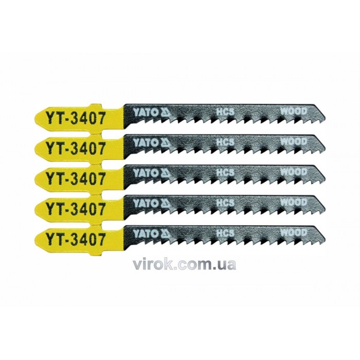 Полотно для електролобзика(дерево) YATO : 13TPI, L= 75 мм. Уп. 5 Шт. [50/250]