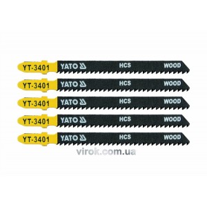 Полотно для електролобзика (дерево-пластик) YATO : L= 100 мм. [50/250]