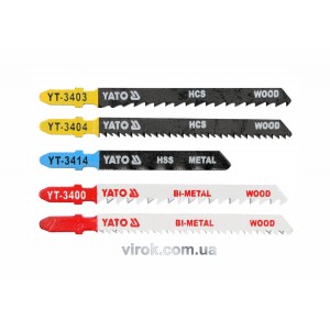 Полотно для електролобзика YATO "MIX" : L=75-100 мм. Набір 5 Од. [25/250]