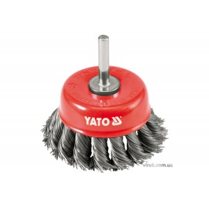 Щітка - крацовка чашкоподібна YATO зі шпинделем Ø=75мм [12/72]