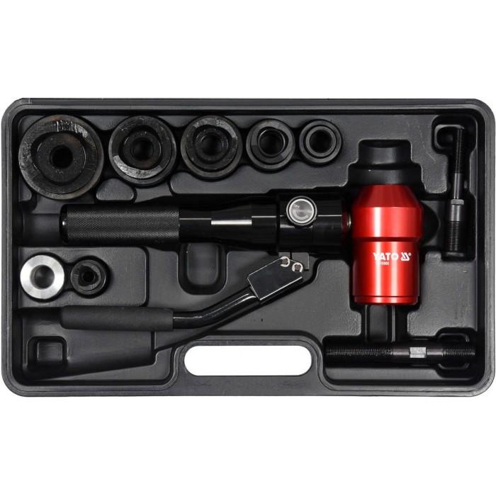 Пробійник гідравлічний для отворів YATO по листовому металу t≤ 3 мм, Ø= 22-60 мм [2]