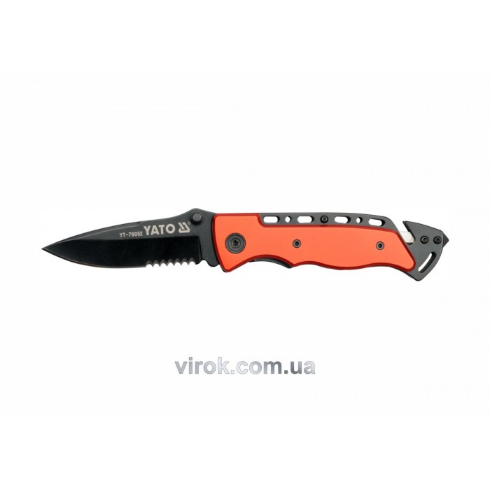 Ніж складний YATO : з зубцями, L= 200 мм [6/48]