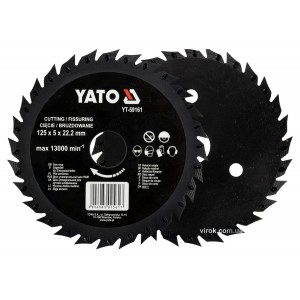 Диск-фреза відрізний YATO по дереву, ПВХ, гіпсу; Ø=125/22.2 мм, h=5 мм (DW)