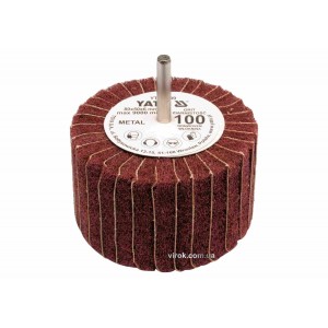 Круг пелюстковий шліфувальний YATO : подовжений Ø=80 мм, К100, шпиндель Ø= 6 мм, H= 50 мм [10/60]