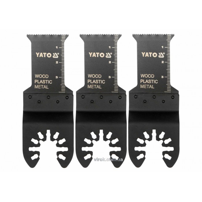 Полотна-насадки різальні YATO BIM : універсальні для реноватора, 3 шт., 40 х 28,5 мм [5/100]
