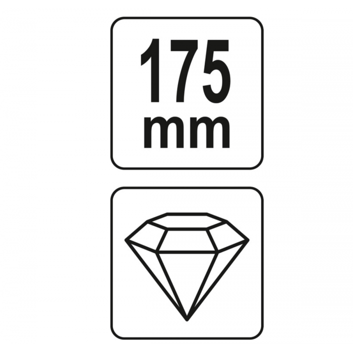 Склоріз з алмазним пругом YATO : L= 175 мм [6/240]