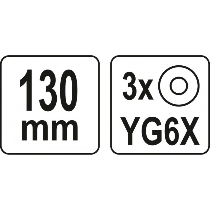 Склоріз з 3 дисковими різцями YATO : L= 130 мм [10/150]