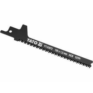 Полотно по дереву до шаблевої пили HCS YATO: кривий різ, 120x 23,7 мм, t=1,2мм, 12 зубів/1" [10/100]