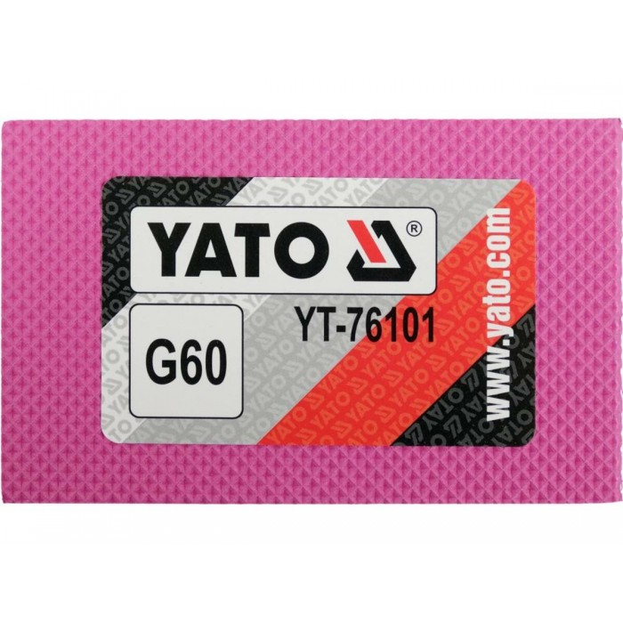 Губка абразивна, алмазна, для шліфувальна до скла, граніту, керам YATO: 90х 60х 30 мм, з гранул G60