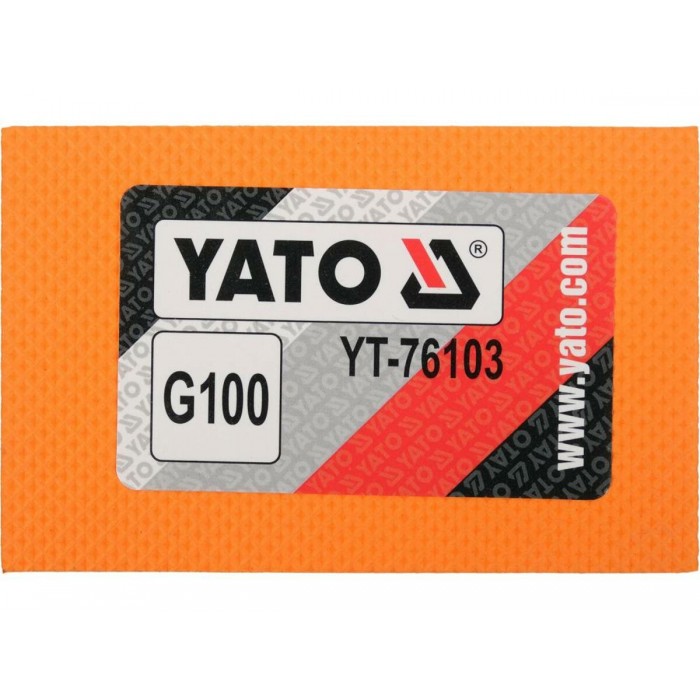 Губка абразивна, алмазна, для шліфувальна до скла, граніту, керам YATO: 90х 60х 30 мм, з гранул G100