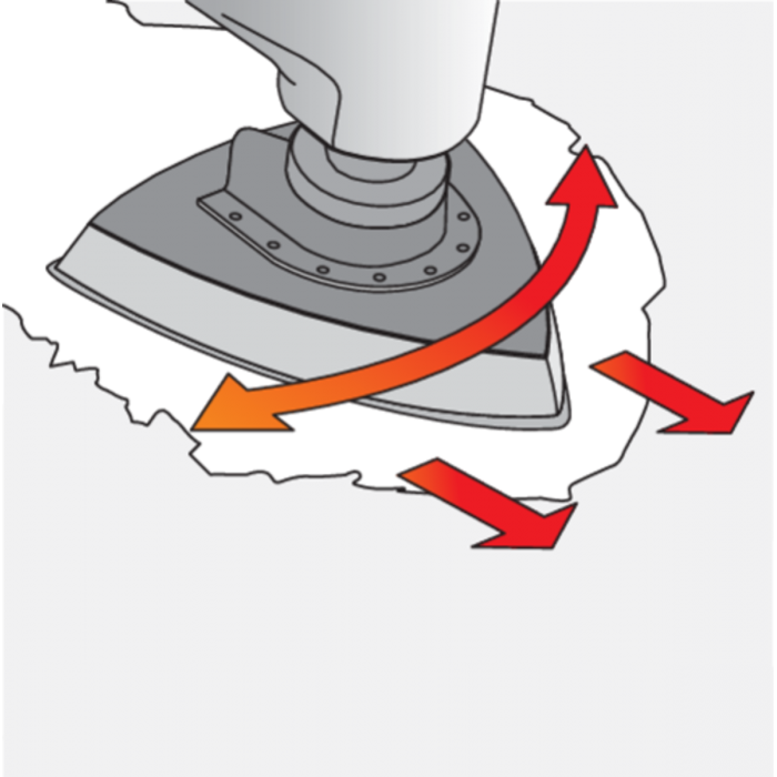 Стопа-насадка шліфувальна з алюмінію YATO: 80х 80х 80 мм для реноватора YT-82223 [10]