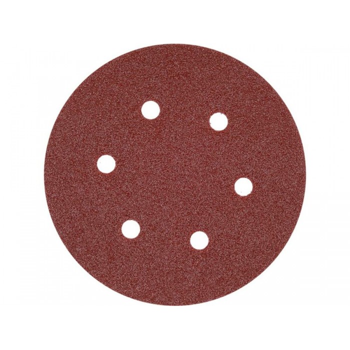 Круг шліфувальний з наждачн. паперу з липучкою YATO: Ø= 150мм, Р80, 6 отв до YT-09739, -09740, 50 шт