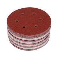 Круг шліфувальний з наждачн. паперу з липучкою YATO: Ø= 150мм, Р150, 6 отв до YT-09739, -09740, 50шт