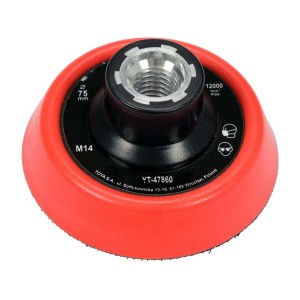 Диск кріпильний опорний з липучкою для полірування YATO Ø= 75 мм, h= 16 мм, різьбове сполучення М14