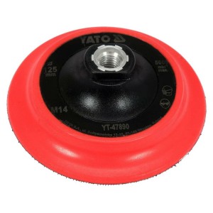 Диск кріпильний опорний з липучкою для полірування YATO Ø= 125мм, t= 20мм з різьбовим кріпленням М14