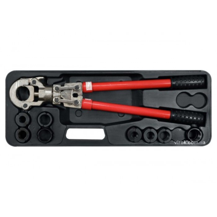 Прес-кліщі для металопластикових труб YATO : 9 нас. Ø= 16-32мм, телескпічні ручки, L= 57-80 см. [2]