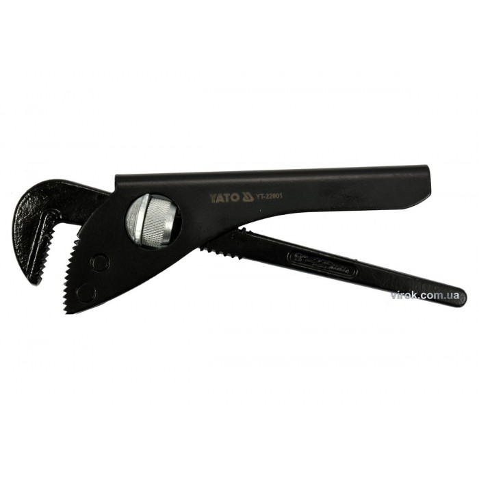 Ключ до труб тип "Німецький" YATO з розвод. губок- 60 мм, глиб.- 30 мм, L = 225 мм (9") [6/36]