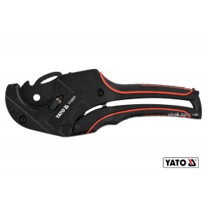 Труборіз для ПВХ труб YATO : max Ø42 мм, алюмінієвий корпус, ручка- ABS + TPR [10/40]
