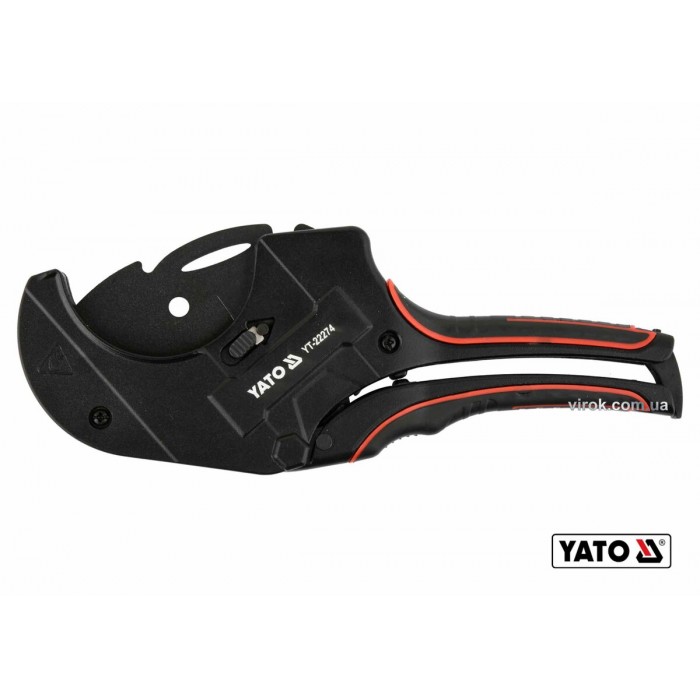 Труборіз для ПВХ труб YATO : max Ø75 мм, алюмінієвий корпус, ручка- ABS + TPR [10/30/360]
