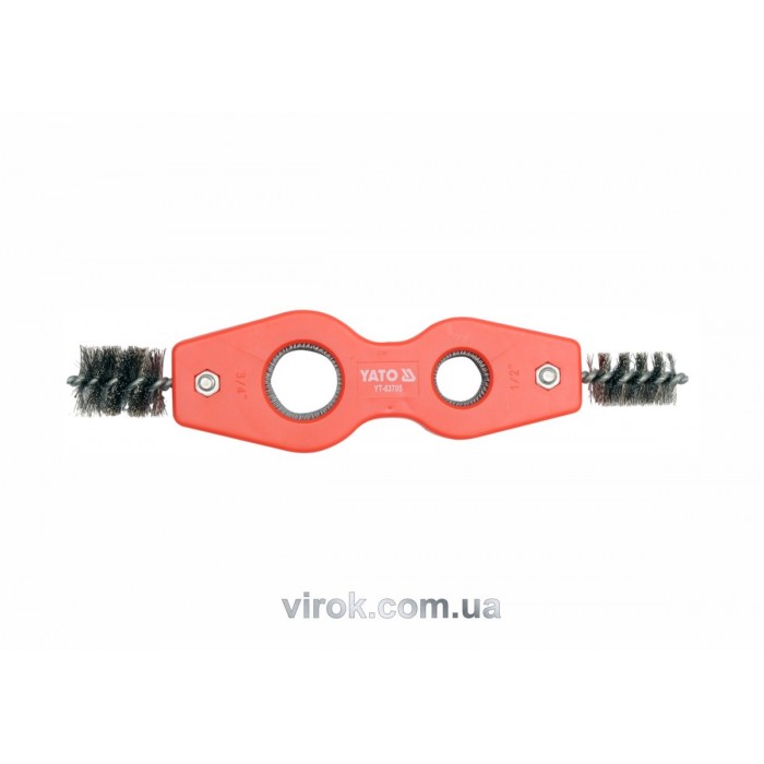 Щітка для внутрішньої очистки труб YATO : 2 в 1, Ø= 15; 22 мм [50/100]