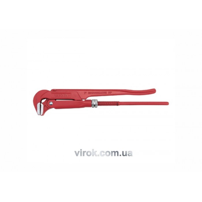 Ключ трубний переставний YATO : на 90° - 1,5" L= 420 мм. DIN 5234. CrV [18]