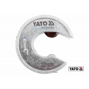 Труборіз для труб YATO : Ø= 22 мм, габарит Ø= 56 мм, алюміній /мідь /пластик. [10/50]