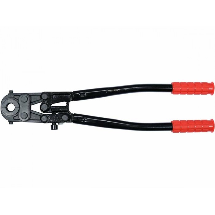 Прес-кліщі для труб PEX-AL.-PEX і PERT YATO; l= 42 см, розвід губ- 25 мм. з насадк U-тип 16/20/26 мм