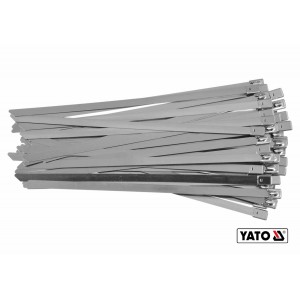Хомут затискний YATO : 8 х 200 мм з нержавіючої сталі, пак. 50 шт [80]