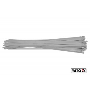 Хомут затискний YATO : 8 х 500 мм з нержавіючої сталі, пак. 50 шт [50]