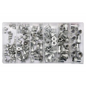 Нітогайки алюмінієві YATO з різними розмірами М3-М10, 150 шт. в футлярі [24]