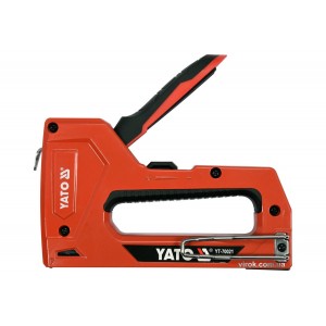 Степлер з регулятором сили до скоб і цвяхів YATO; скоби: 6-14х 11,3х 1,2 мм, цвяхи: 15х 1,2мм [6/24]