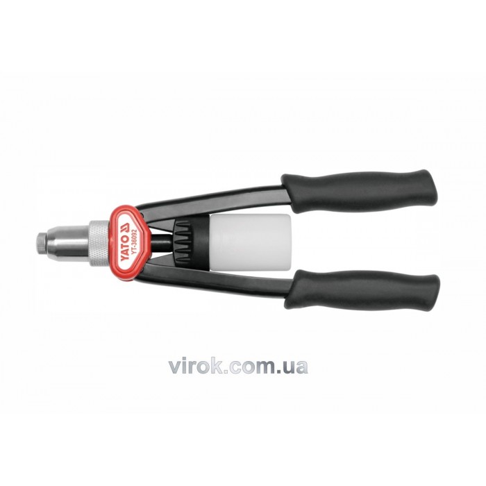 Заклепочник дворучний YATO з обертовою головкою для нітів Ø= 3,2; 4; 4,8; 6,4 мм, l=328 мм [12]