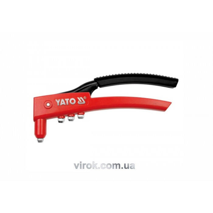 Заклепочник ручний YATO для нітів Ø= 2,4; 3,2; 4,0; 4,8 мм, l= 280 мм [6/24]