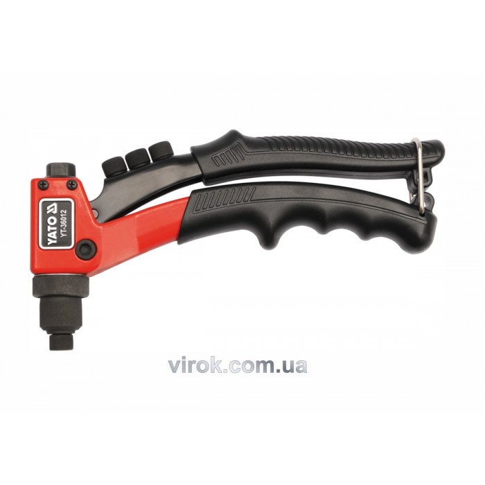 Заклепочник ручний YATO для нітів Ø= 2,4; 3,2; 4,0; 4,8 мм, l= 200 мм [30]