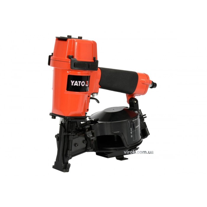Пістолет цвяхозабивний, пневматичний, барабанний YATO для цвяхів t= 3.05 мм, h= 22-45 мм, 7 Bar(DW)