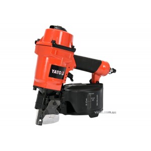 Пістолет цвяхозабивний, пневматичний, барабанний YATO для цвяхів t= 2.1-2.3мм, h=25-57 мм, 8 Bar(DW)