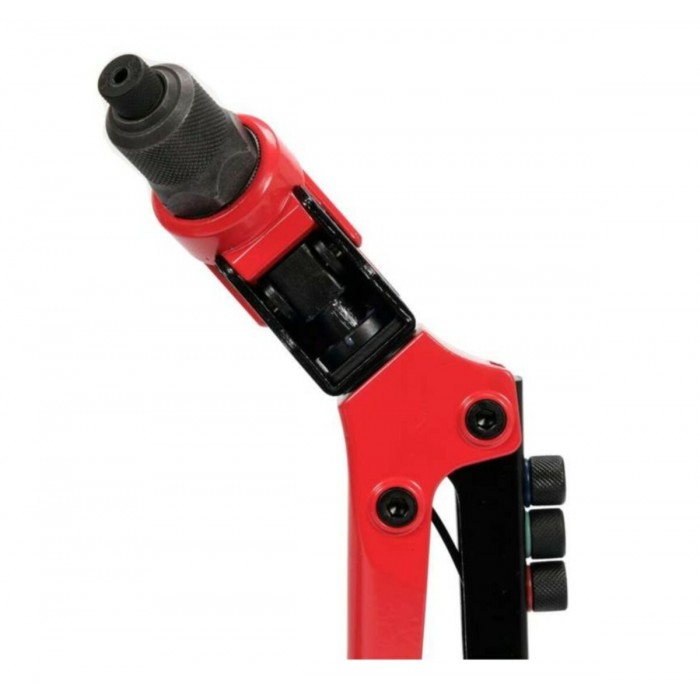 Заклепочник YATO з обертовою головкою l=275мм, для нітів Ø=2,4; 3,2; 4,0; 4,8мм, нітогайок М3-М6 [8]