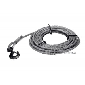 Трос для лебідки з гаком JET : l= 20 м, Ø= 16 мм. max 3 т