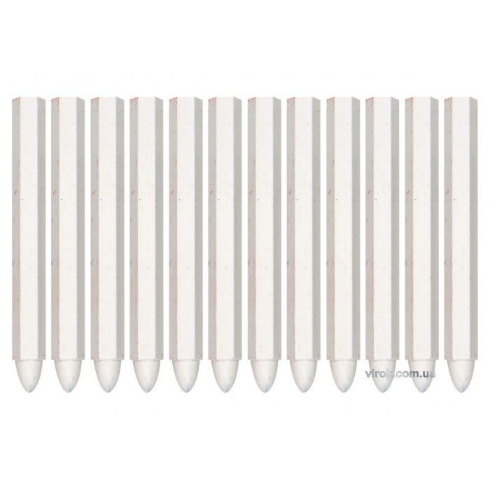 Крейда маркувальна для різних поверхонь YATO : 120 x 12 мм, біла, 12 шт [50]