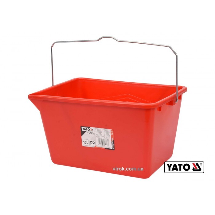 Відро для малярних робіт YATO : V= 15 л, з поділками літрів, пластикове [10]