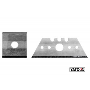 Леза змінні до рубанка по г/к плитах YT-76260 YATO: трапеційне- 53х18х32 мм, квадрат- 23мм, 2шт [75]