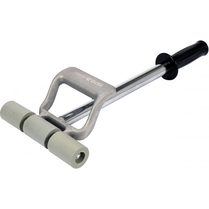 Валик притискний гумовий YATO : Ø38 x 190 мм, сталева телескопічна ручка L= 450-690 мм [6/180]