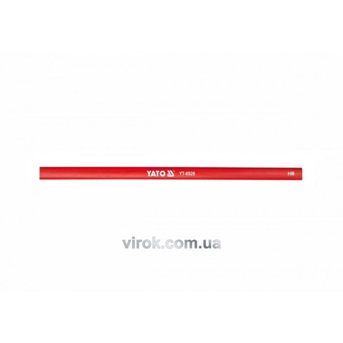 Олівець столярний YATO : L= 245 мм х 12 мм. червоний. 144 (Уп/Шт.) [8]