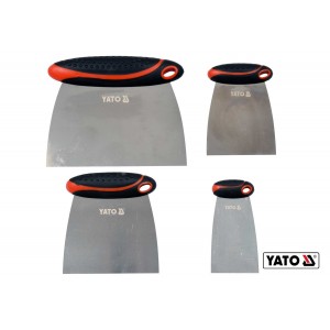 Шпателі "японські" з нержавіючої сталі YATO : 50/75/100/150 мм, 4 шт [10/40]