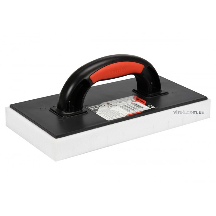 Терка пластикова з білою губкою h= 30 мм YATO: 270 x 130 мм, для змивання керамічної плитки [10]