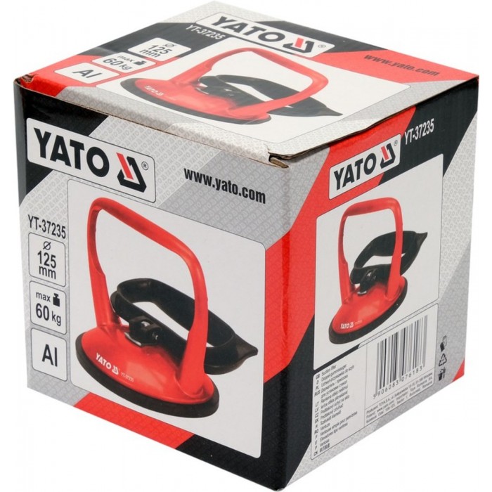 Присоска для монтажу скла  YATO: чашка Ø= 125 мм, m= 60 кг [30]